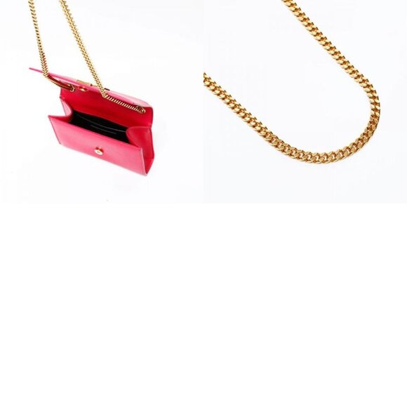 Saint Laurent Yves Shoulder Bag Logo Kate Mini Leather Chain - Picture 10 of 10
